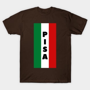 Pisa in Italian Flag Vertical T-Shirt